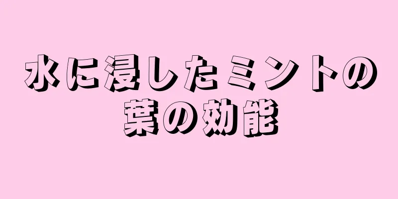 水に浸したミントの葉の効能