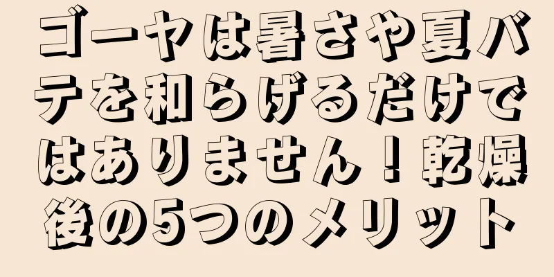 ゴーヤは暑さや夏バテを和らげるだけではありません！乾燥後の5つのメリット