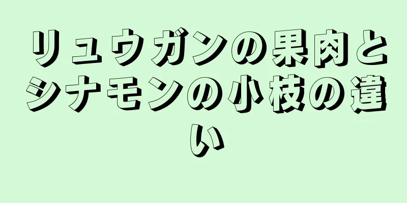 リュウガンの果肉とシナモンの小枝の違い