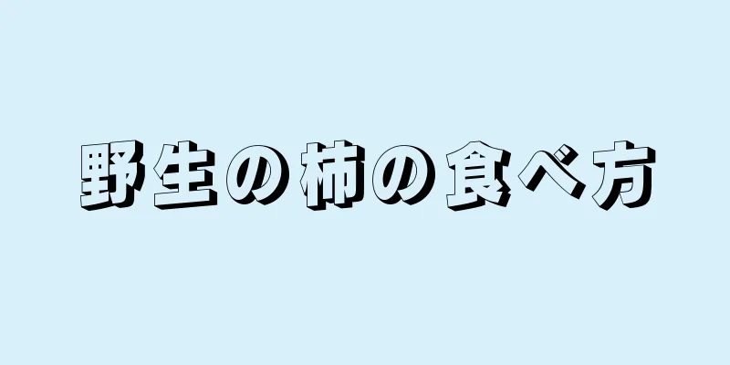 野生の柿の食べ方