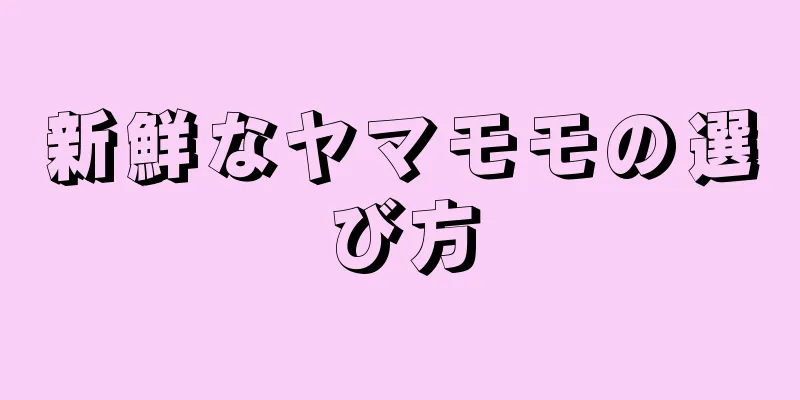 新鮮なヤマモモの選び方