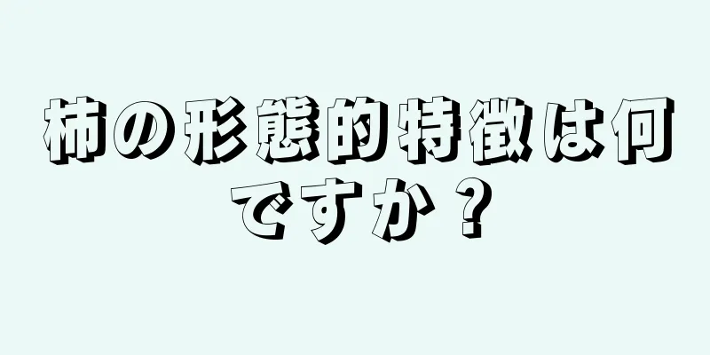 柿の形態的特徴は何ですか？