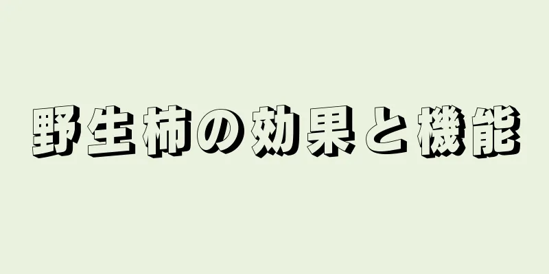 野生柿の効果と機能