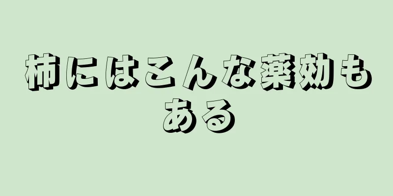 柿にはこんな薬効もある