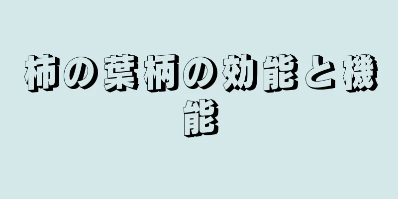 柿の葉柄の効能と機能