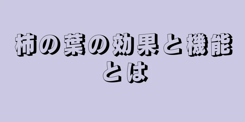 柿の葉の効果と機能とは