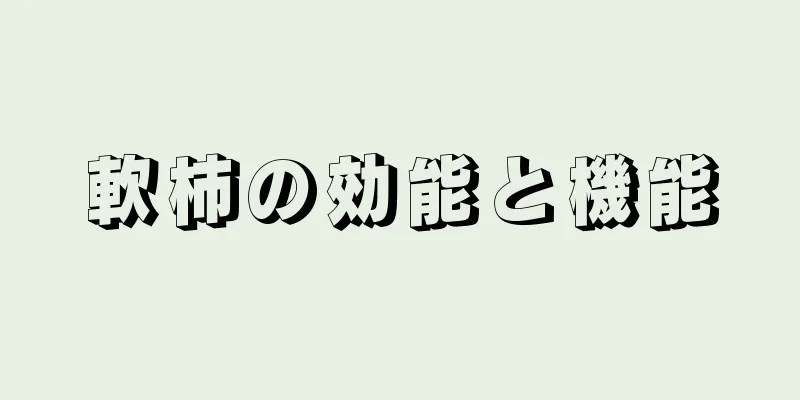 軟柿の効能と機能