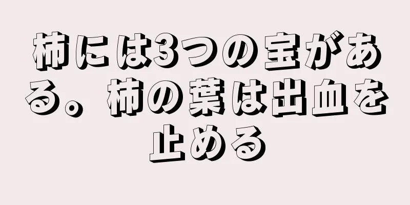 柿には3つの宝がある。柿の葉は出血を止める