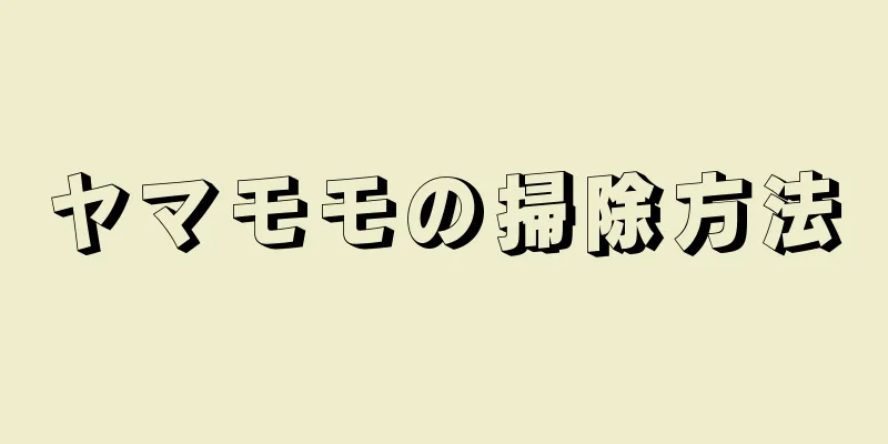 ヤマモモの掃除方法