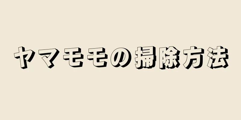 ヤマモモの掃除方法