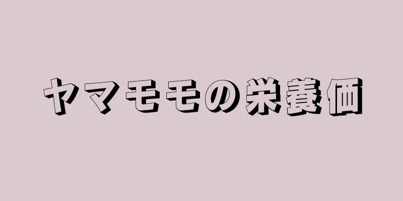 ヤマモモの栄養価