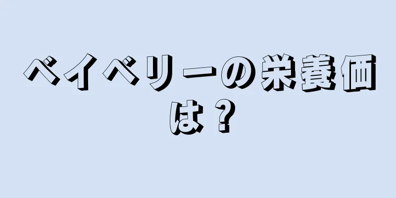 ベイベリーの栄養価は？