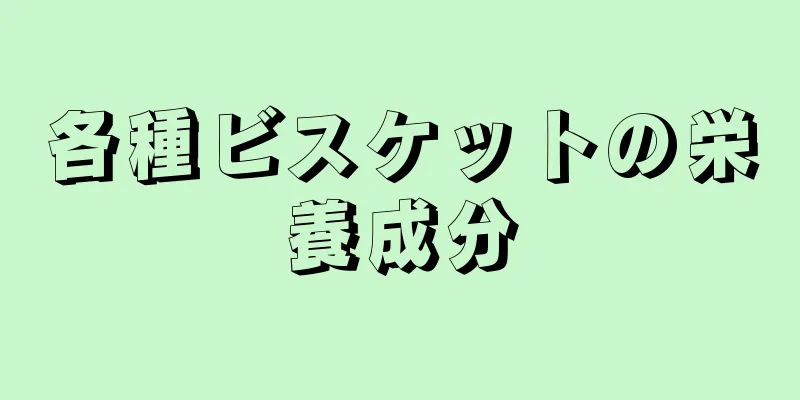 各種ビスケットの栄養成分