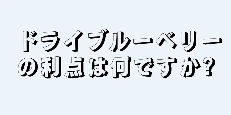 ドライブルーベリーの利点は何ですか?