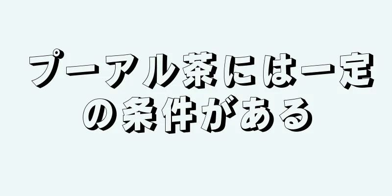 プーアル茶には一定の条件がある