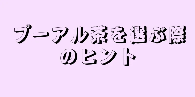 プーアル茶を選ぶ際のヒント