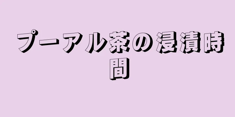 プーアル茶の浸漬時間