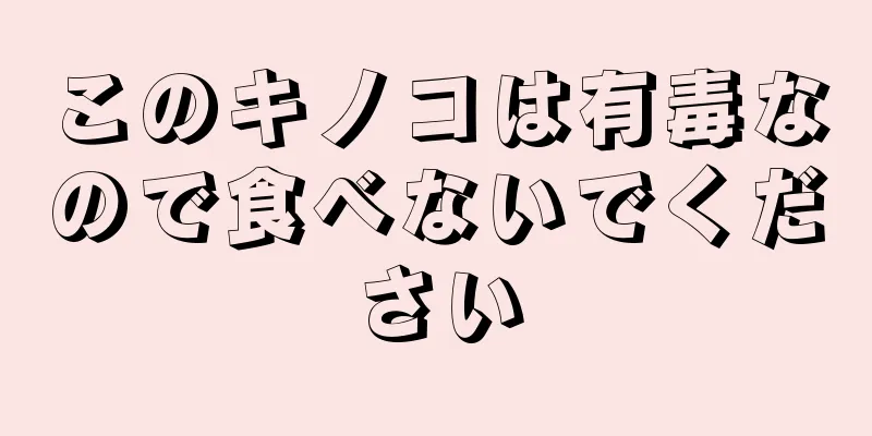 このキノコは有毒なので食べないでください