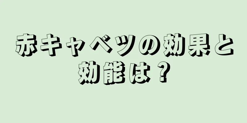 赤キャベツの効果と効能は？