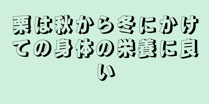 栗は秋から冬にかけての身体の栄養に良い