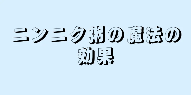 ニンニク粥の魔法の効果