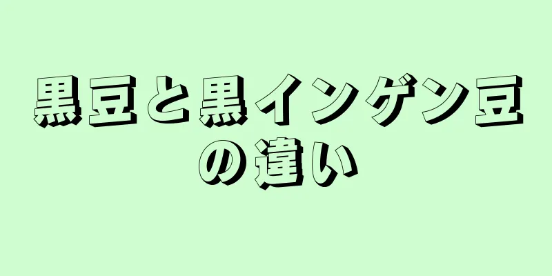 黒豆と黒インゲン豆の違い