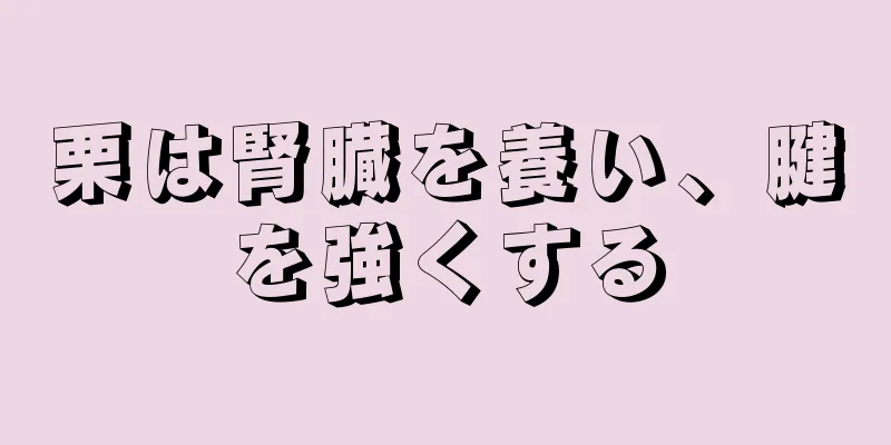 栗は腎臓を養い、腱を強くする