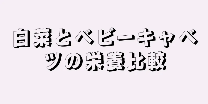 白菜とベビーキャベツの栄養比較