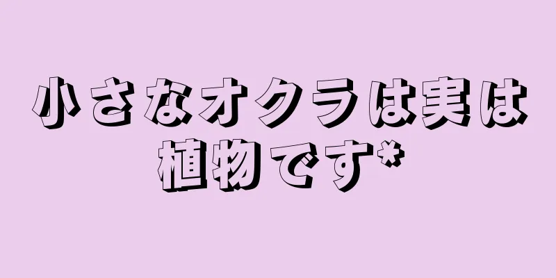 小さなオクラは実は植物です*