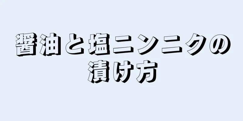 醤油と塩ニンニクの漬け方