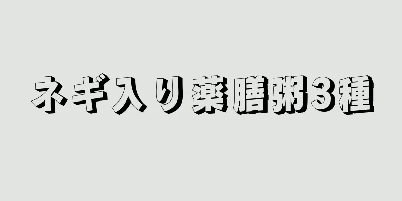 ネギ入り薬膳粥3種