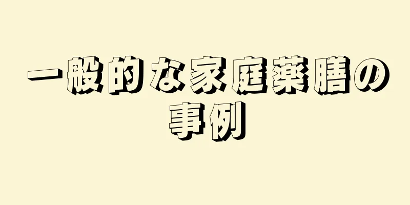 一般的な家庭薬膳の事例