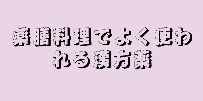 薬膳料理でよく使われる漢方薬