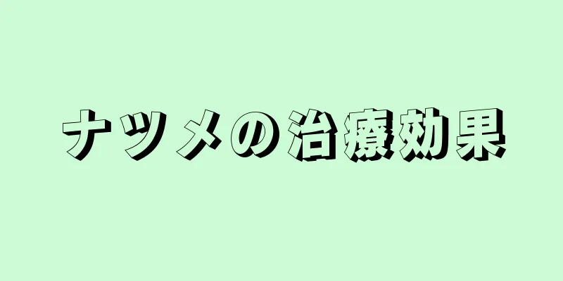 ナツメの治療効果