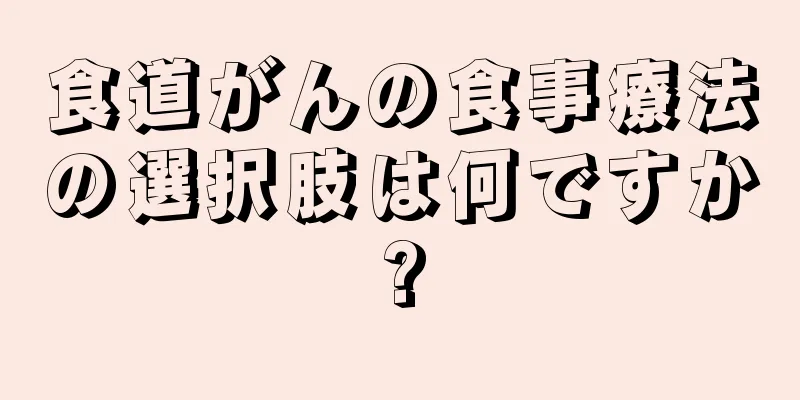 食道がんの食事療法の選択肢は何ですか?