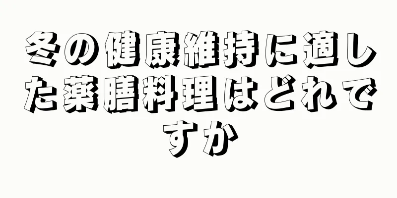 冬の健康維持に適した薬膳料理はどれですか