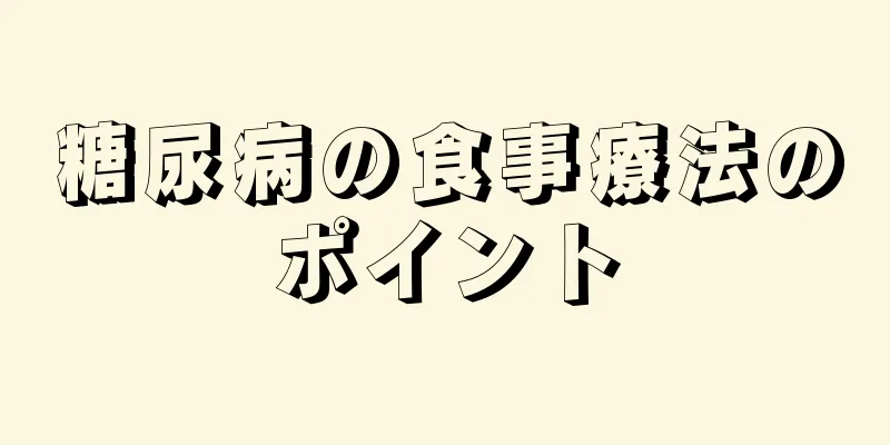 糖尿病の食事療法のポイント