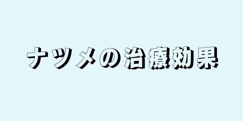 ナツメの治療効果