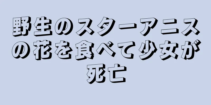 野生のスターアニスの花を食べて少女が死亡