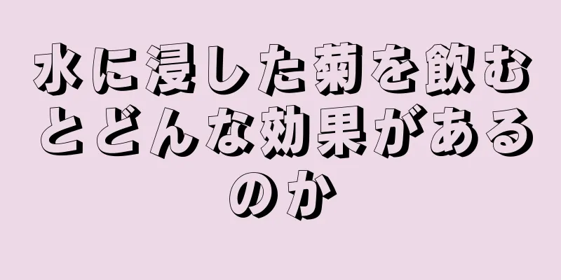 水に浸した菊を飲むとどんな効果があるのか