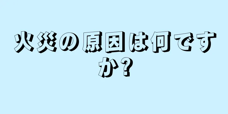 火災の原因は何ですか?