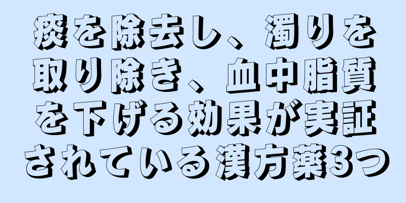 痰を除去し、濁りを取り除き、血中脂質を下げる効果が実証されている漢方薬3つ