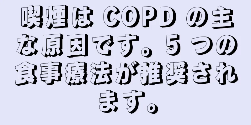 喫煙は COPD の主な原因です。5 つの食事療法が推奨されます。