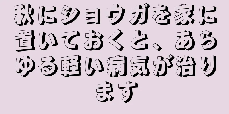 秋にショウガを家に置いておくと、あらゆる軽い病気が治ります