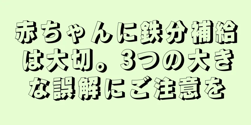 赤ちゃんに鉄分補給は大切。3つの大きな誤解にご注意を