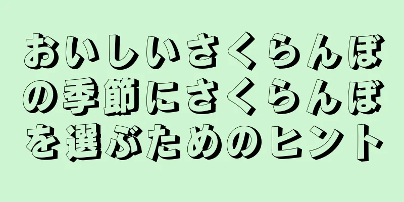 おいしいさくらんぼの季節にさくらんぼを選ぶためのヒント