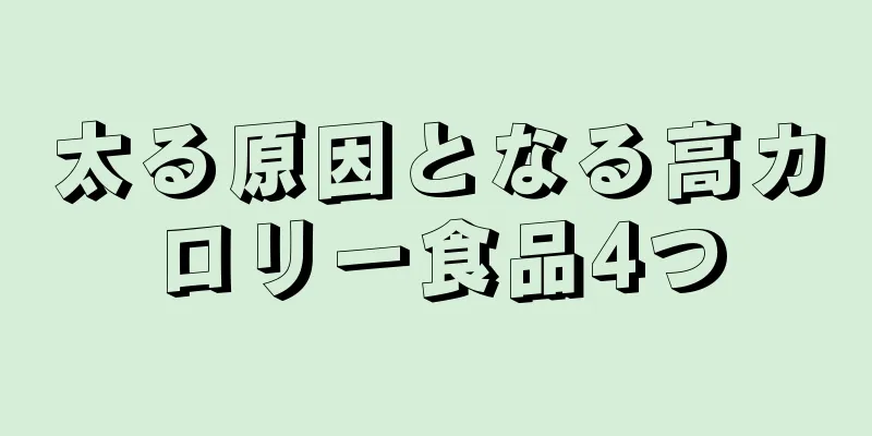 太る原因となる高カロリー食品4つ