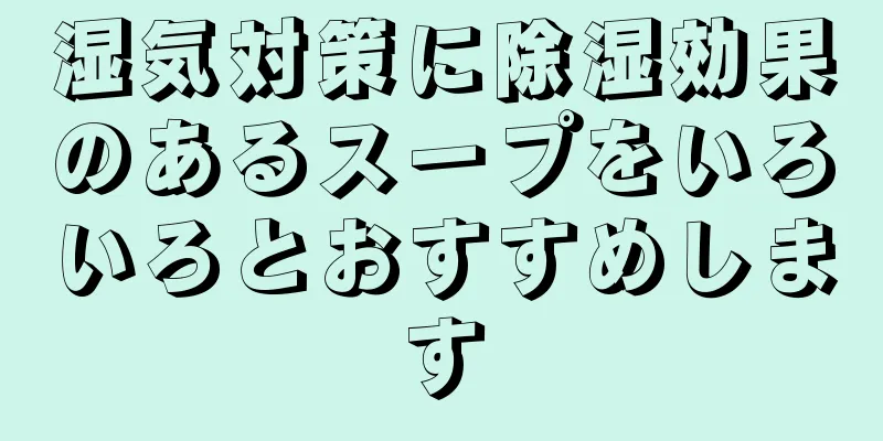 湿気対策に除湿効果のあるスープをいろいろとおすすめします