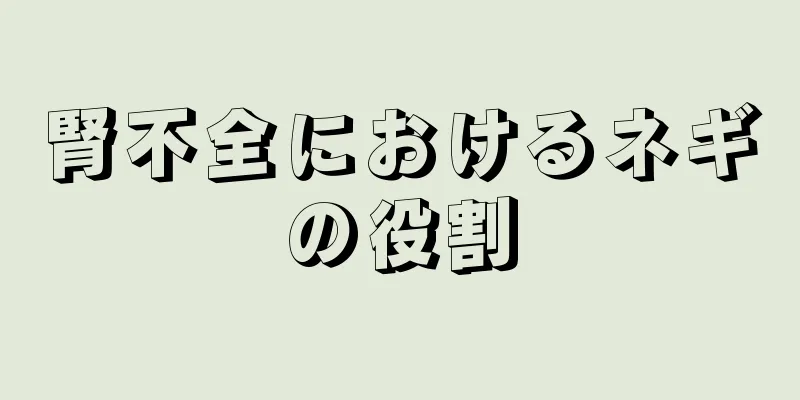 腎不全におけるネギの役割