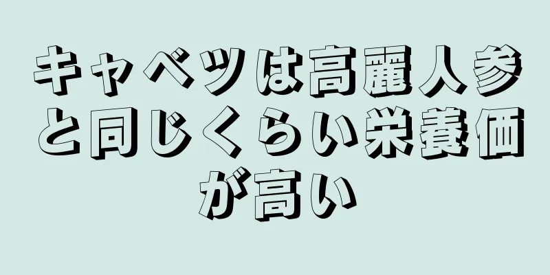 キャベツは高麗人参と同じくらい栄養価が高い